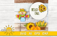 Hello Fall Add-on for the Interchangeable House and Fence Shelf decor SVG FILE