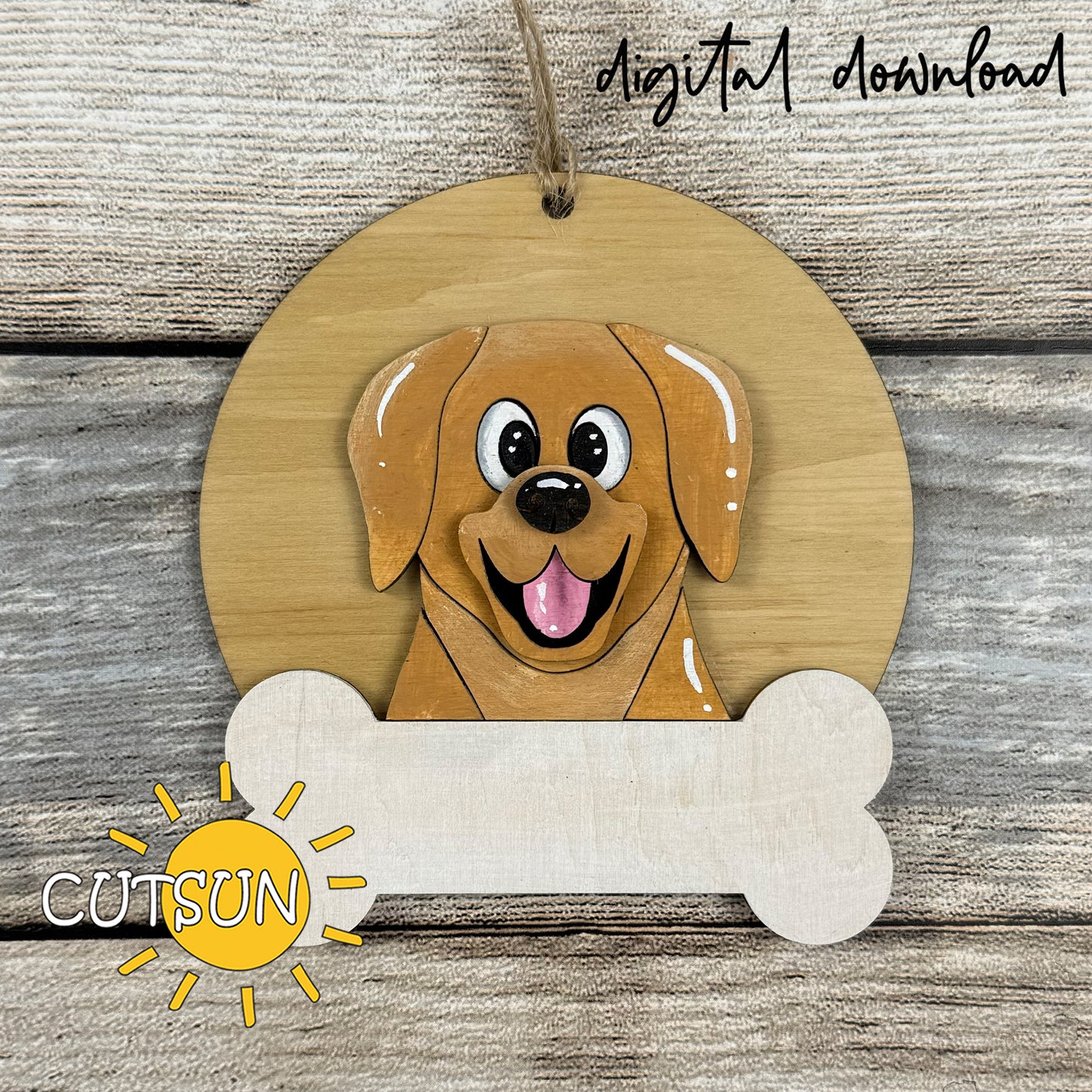 Labrador Retriever Christmas Ornament Bundle | Laser Cut Dog Bone Ornaments | Personalized Pet Holiday SVG Files (Copy)