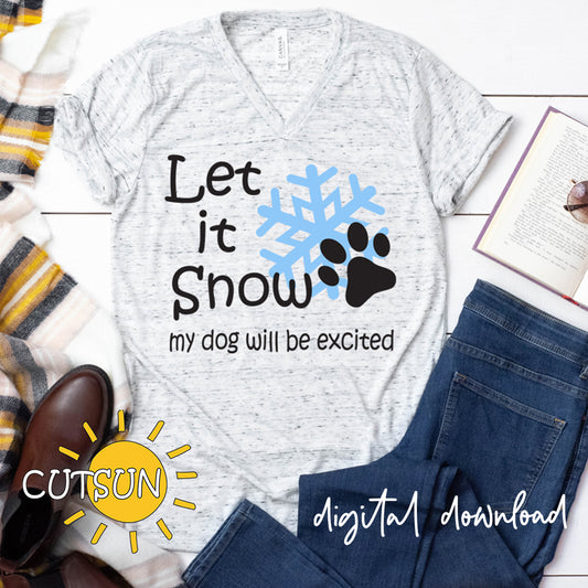 Let it snow with a snowflake and a paw