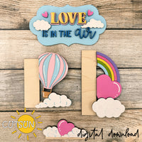 Love is in the air Interchangeable Porch leaner Laser cut file