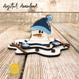 Melted Snowman svg Mix and Match Make your own Snowman Winter shelf decor Laser cut file