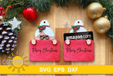 Mrs Claus gift card holder SVG