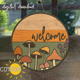 Mushrooms Welcome Sign SVG | Mushroom decor SVG