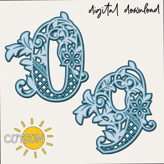 Layered Decorative Numbers SVG Bundle 0-9