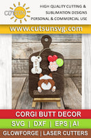 Corgi butt Add-on and Interchangeable Cutting board decor SVG Glowforge SVG Laser cut file