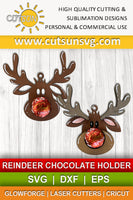 Reindeer ornament Chocolate holder SVG