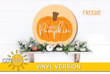 Hello Pumpkin door hanger SVG | Pumpkin door sign SVG FREEBIE