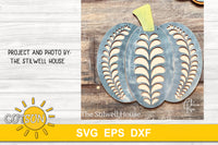 Folk art pumpkin door hanger SVG