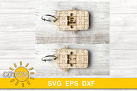 Puzzle Keychain SVG cut file
