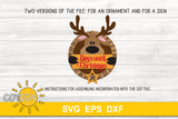 SVG digital download for Christmas countdown Sign with a reindeer for use with laser cutters