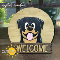 Rottweiler Interchangeable door hanger SVG BASE FILE