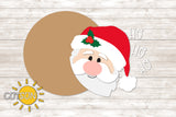 Santa Ho Ho Ho Door Hanger SVG Christmas door hanger SVG Laser cut file