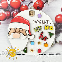 Christmas Countdown SVG Santa Countdown SVG Laser Cut Files