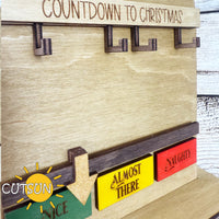 Santa Meter countdown to Christmas shelf sitter SVG