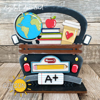 School SVG Teacher Add-on for Interchangeable Farmhouse Truck / Garden Wheelbarrow SVG Back to school svg Laser cut file Glowforge svg