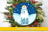 Snowman door hanger SVG cut file