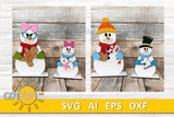 Snowmen Crew shelf sitters SVG Interchangeable Snowman shelf sitters with add-ons SVG Christmas decor Winter decor SVG Laser cut file