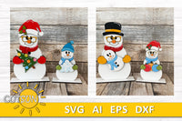 Snowmen Crew shelf sitters SVG Interchangeable Snowman shelf sitters with add-ons SVG Christmas decor Winter decor SVG Laser cut file