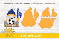 Soccer gnome door hanger svg laser cut file