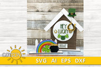 St Patrick's day Add-on for the Interchangeable House and Fence Shelf decor SVG FILE