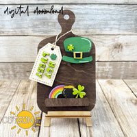 St Patricks day Interchangeable Cutting board decor SVG Laser cut file