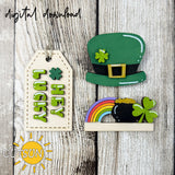 St Patricks day Interchangeable Cutting board decor SVG Laser cut file