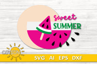 Watermelon door hanger SVG Summer door hanger Welcome sign SVG Laser cut files Hello summer svg Popsicle svg Glowforge svg file