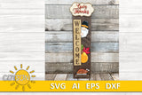 Thanksgiving SVG porch sign add-on with an Interchangeable Porch leaner SVG Gnome vertical sign SVG Give thanks svg Laser cut file