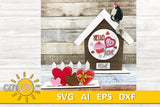 Valentine's day Add-on for the Interchangeable House and Fence Shelf decor SVG FILE