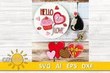 Valentine's day Add-on for the Interchangeable House and Fence Shelf decor SVG FILE