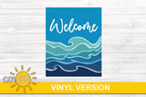 Beach Door Hanger SVG Laser Cut File Welcome Sign svg Beach Leaning Sign Waves SVG Ocean SVG Beach svg Cricut svg Glowforge Files