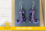 Witch's shoes earrings svg