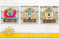 Add-ons Bundle #2 for the Round interchangeable animals door hanger svg