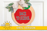 Back to school door hanger SVG | Back to school Apple door sign SVG FREEBIE