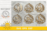 Birds ornaments SVG laser cut file
