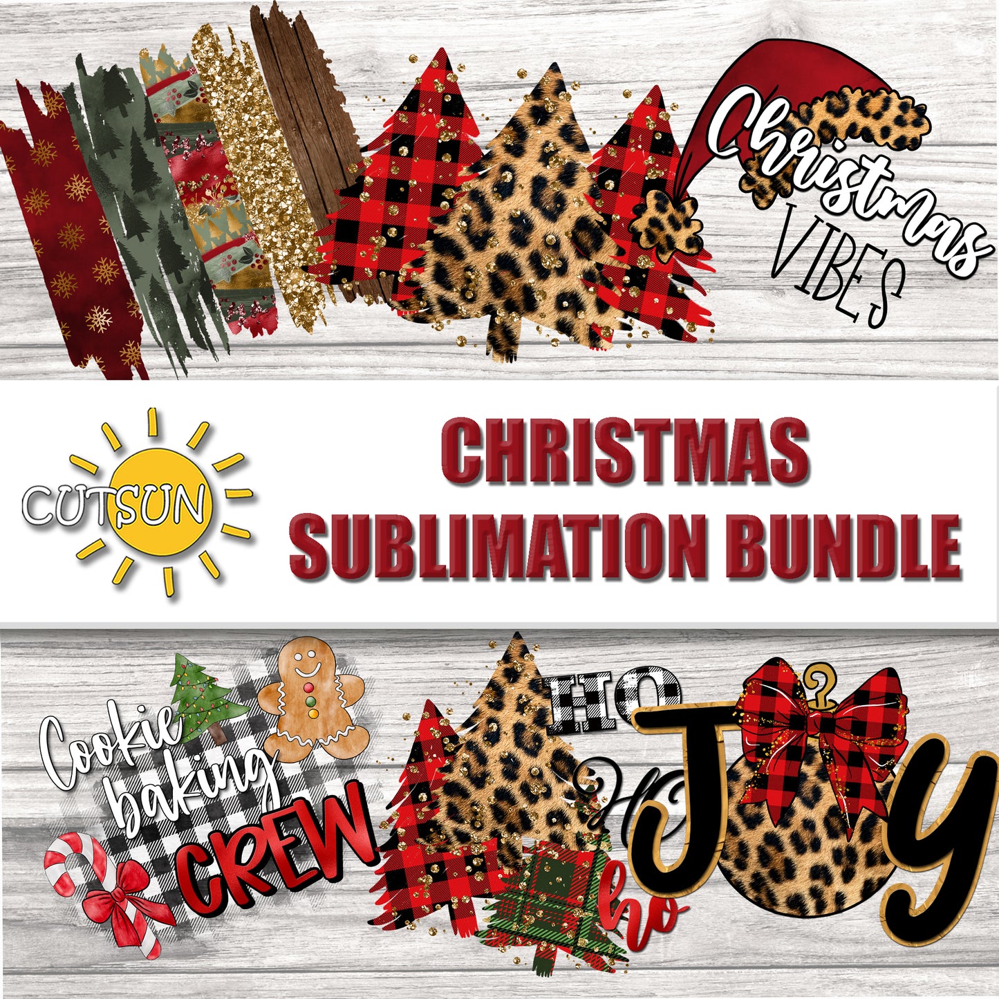 Christmas sublimation Bundle 40 designs - PNG & JPG file format