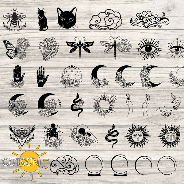 Celestial SVG bundle | Mystical SVG bundle - 51 elements