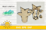 Cow Christmas ornaments SVG bundle