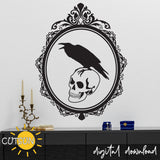 Halloween SVG | Crow and Skull SVG | Raven and Skull SVG