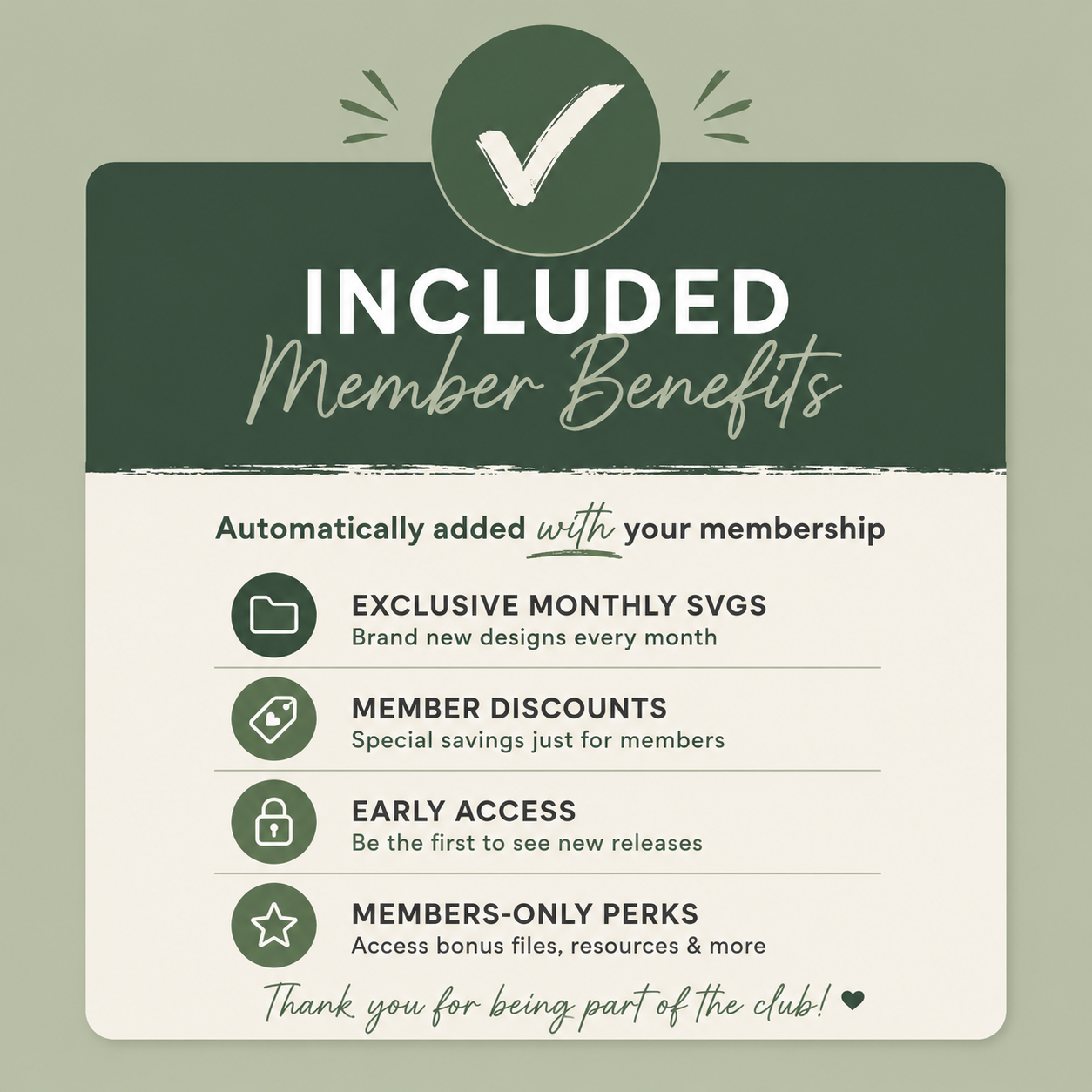 Included Member Benefits