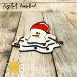 Melted Snowman svg Mix and Match Make your own Snowman Winter shelf decor Laser cut file