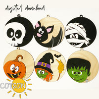Halloween ornaments SVG Bundle - laser cut file