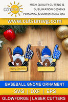 Baseball gnome ornament SVG file for laser cutters