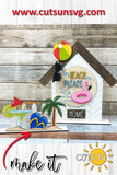 Beach Please Add-on for the Interchangeable House and Fence Shelf decor SVG FILE