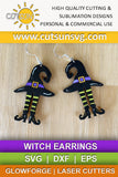 Halloween witch earrings SVG