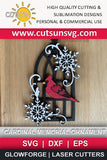 Cardinal Chrismtas Ornament SVG | Cardinal Memorial ornament SVG laser cut file