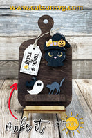 Halloween cat Add-on and Interchangeable Cutting board decor SVG