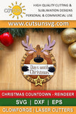 Reindeer countdown ornament SVG file for use with laser cutters