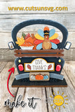 Give Thanks SVG Add-on for Interchangeable Farmhouse Truck / Garden Wheelbarrow SVG Thanksgiving svg Laser cut file