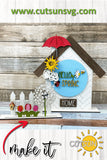 Hello spring Add-on for the Interchangeable House and Fence Shelf decor SVG FILE